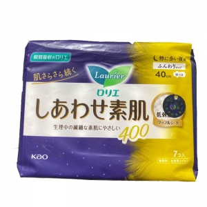 日本花王透气丝薄吸收力好400mm*7片棉柔长夜用卫生巾