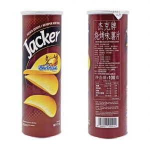 马来西亚Jacker/杰克牌烧烤味薯片  160g（香脆可口）