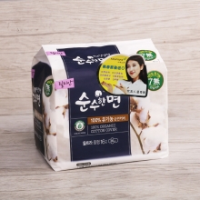 韩国进口 KleanNara可绿纳乐 “天然纯棉”系列卫生巾日用加长16（纯棉）