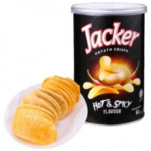 马来西亚Jacker/杰克牌香辣味薯片  60g（香脆可口）
