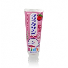 日本花王防蛀补钙护齿木糖醇儿童牙膏草莓味70g（安全可吞咽）