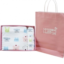 韩国儿童纱布套装包被*1+童巾*1+方巾*1（柔软吸水）