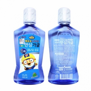 韩国啵乐乐苹果味儿童漱口水可吞咽300ml（美白防蛀）