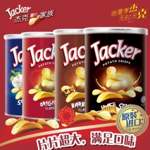 马来西亚Jacker杰克薯片烧烤味60g（香脆可口）
