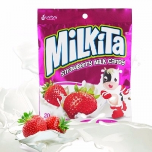 印尼优你康草莓味牛奶糖80g（浓郁奶香）