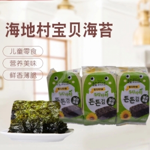 韩国进口海地村葵花籽油宝贝海苔1包(休闲零食)