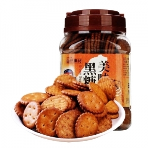 台湾安心味觉牌罐装美味黑糖饼干365g（色泽饱满）