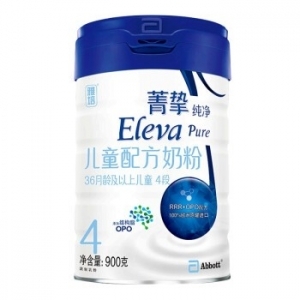 爱尔兰进口雅培Eleva菁挚纯净儿童配方奶粉 4段900克*6罐 （36个月以上）