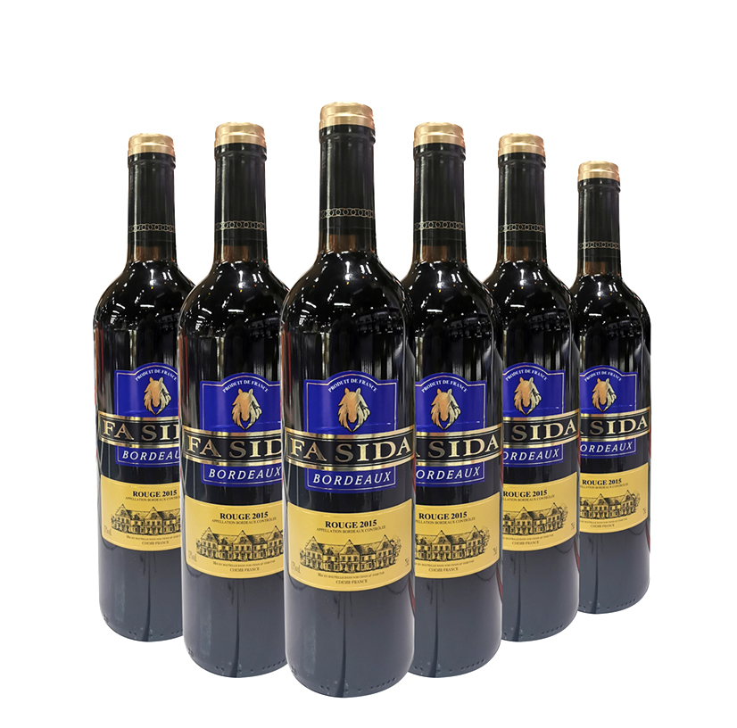波尔多干红葡萄酒750ml*6瓶装