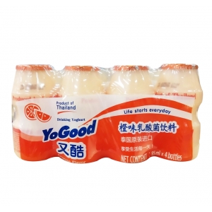 泰国YoGood又酷橙味乳酸菌饮料85ml/排