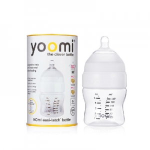 英国优咪/yoomi宽口径仿生母乳婴儿硅胶奶瓶+慢流奶嘴(0个月以上)140ml