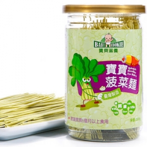 台湾进口宝贝滋养菠菜面200g（高钙补锌）6个月以上