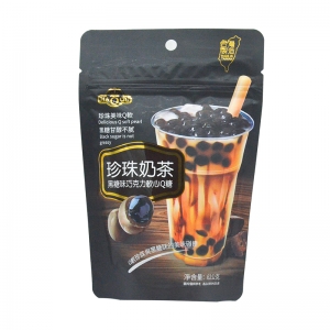 台湾好祺珍珠奶茶巧克力软心Q糖黑糖味62g