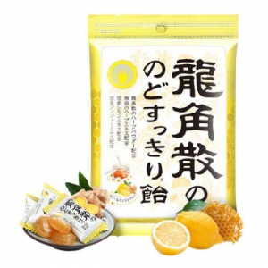 日本龙角散蜂蜜柠檬生姜味润喉糖果69.3g