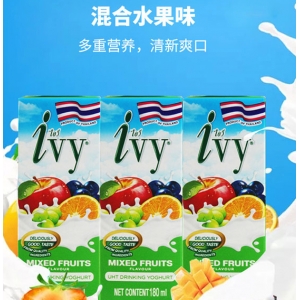 泰国爱谊ivy混合水果味酸奶饮品180ml*4