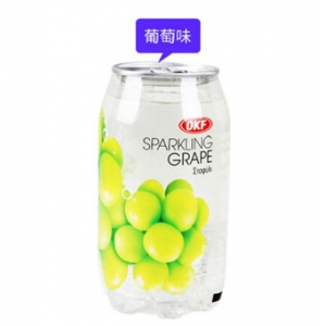 韩国OKF牌葡萄味气泡水350ml