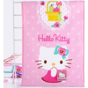 英国HELLOKITTY凯蒂猫粉红毛巾
